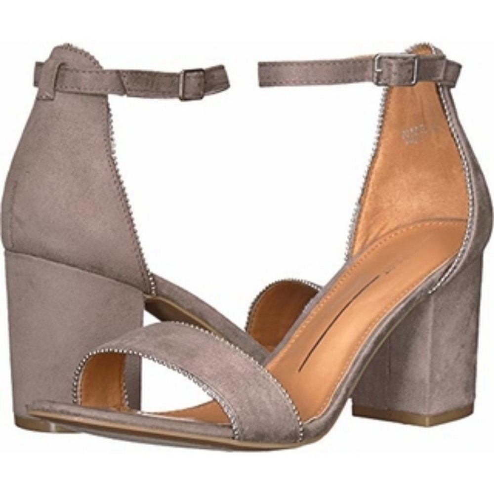 REPORT Suede Block Heel Sandals